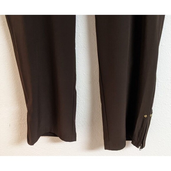 Women's CHICO'S ZENERGY Brown Poly/Spandex Athletic Casual Pants 2 Short 10/12 - Picture 5 of 11